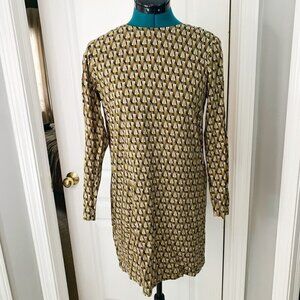 H&M Graphic Geometric Key Hole Back Casual Shift Dress